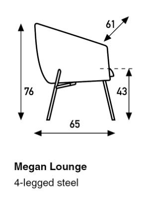 Afmetingen - Artifort Megan Lounge