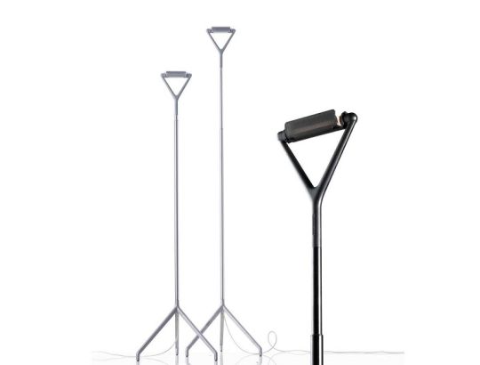 Luceplan Lola Terra vloerlamp aluminium en zwart