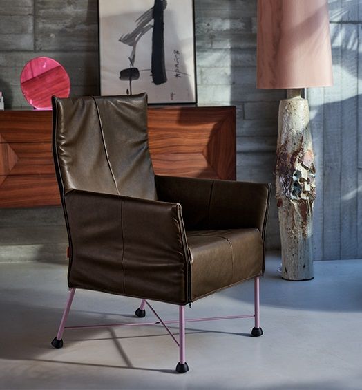 Montis Charly fauteuil (dit is leer, niet de stof Hallingdal)