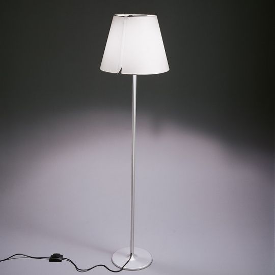 Artemide Melampo Floor aluminium kleur frame met grijze kap