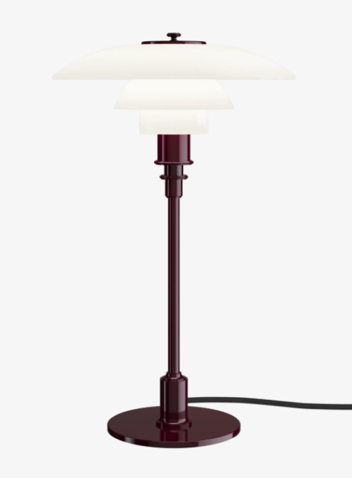 Louis Poulsen PH 3/2 tafellamp kleur Burgundy