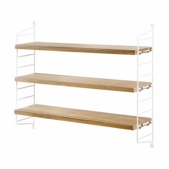 String Pocket Oak natural White frame