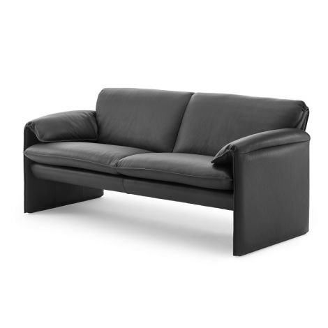 Leolux Bora-Bora 2,5-zitsbank (2 X 80 kussen) zwart leder