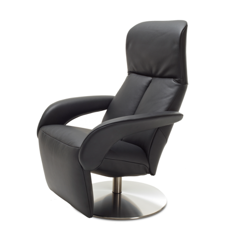 leder lipano cacao : relaxfauteuil standaard - vast