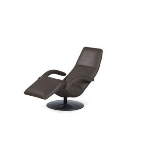 leder lipano cacao : relaxfauteuil standaard - vast
