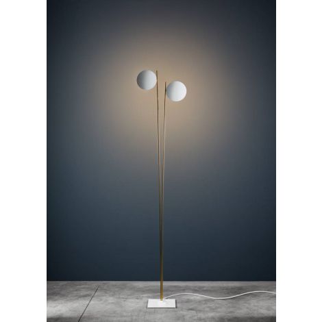 Catellani en Smith Lederam F2 vloerlamp Wit / goud