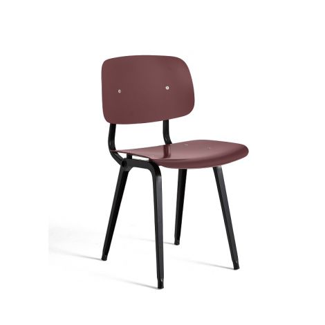 HAY Revolt Zitting - Plum Red, onderstel Black
