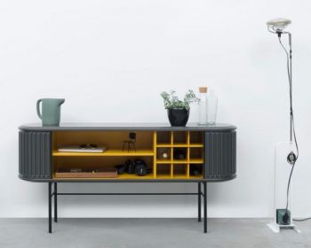 Pastoe A'dammer Twist 156 met wijnrek Basalt / Ginger