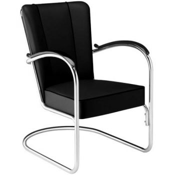 Gispen 412S zwart leder
