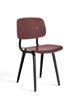 HAY Revolt Zitting - Plum Red, onderstel Black